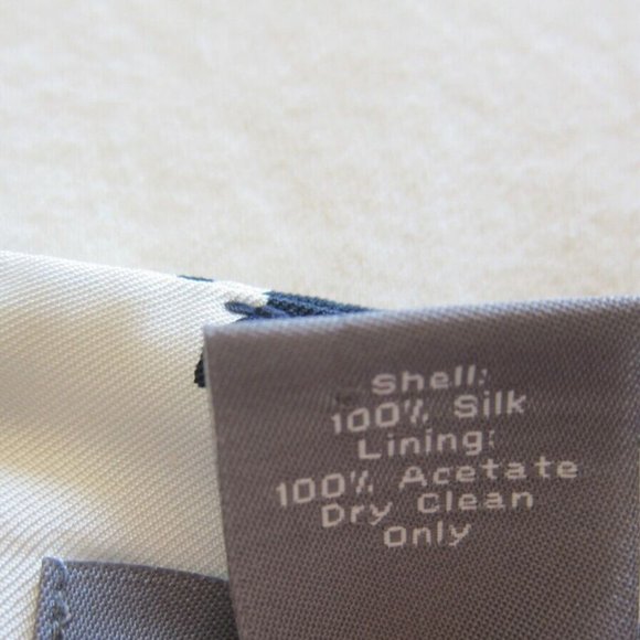 ANN TAYLOR PETITES TROPICAL FLORAL PRINT BLACK & WHITE PLEATED SILK SKIRT - P10 - Picture 5 of 6